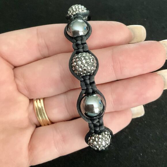 Men’s Adjustable Shamballa Bracelet/ Pre-Loved - Picture 3 of 5